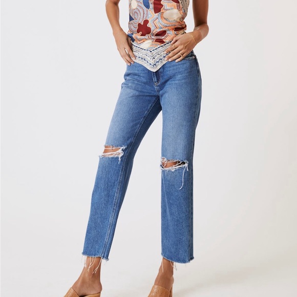 Paige Noella High Rise Straight Jeans Size 30 - Picture 1 of 4